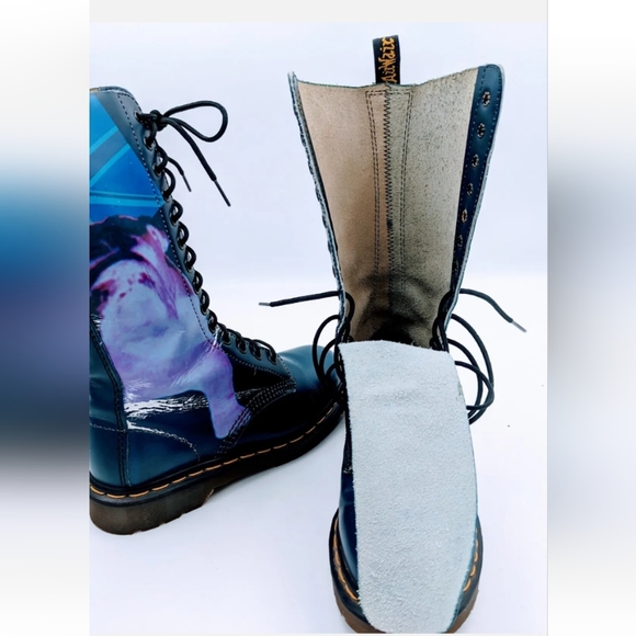 VTG DR MARTENS BULLDOG BRITISH FLAG BOOTS US 7  MADE IN ENGLAND 14 EYE 1914 TALL - Picture 9 of 14